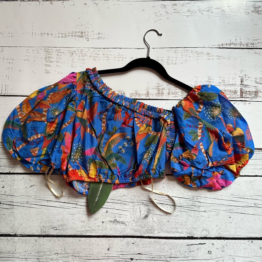 NWT  FARM RIO top blue Size S